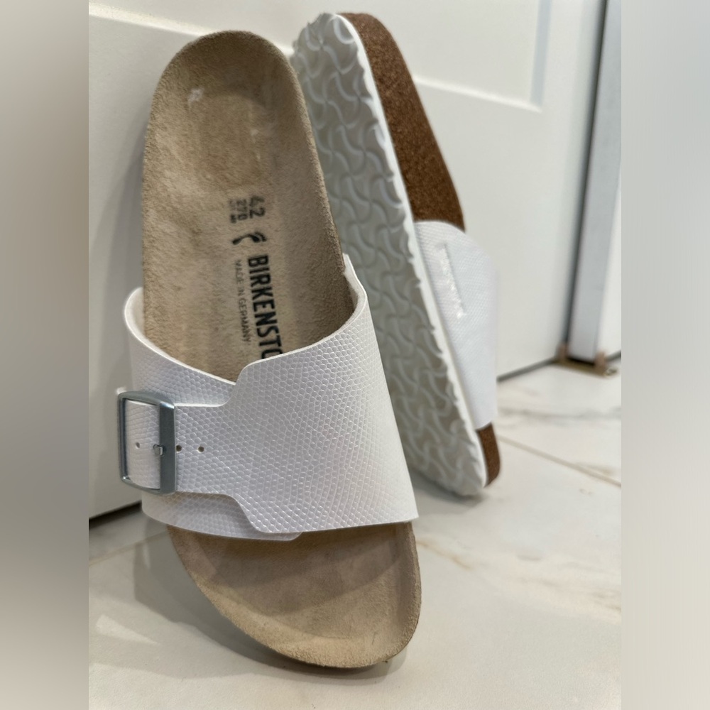 Birkenstock Catalina Sandal- Shiny lizard white size 42/ US 11-11.5